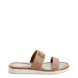 Guess Tan Sandals with Textured Straps and Platform Sole